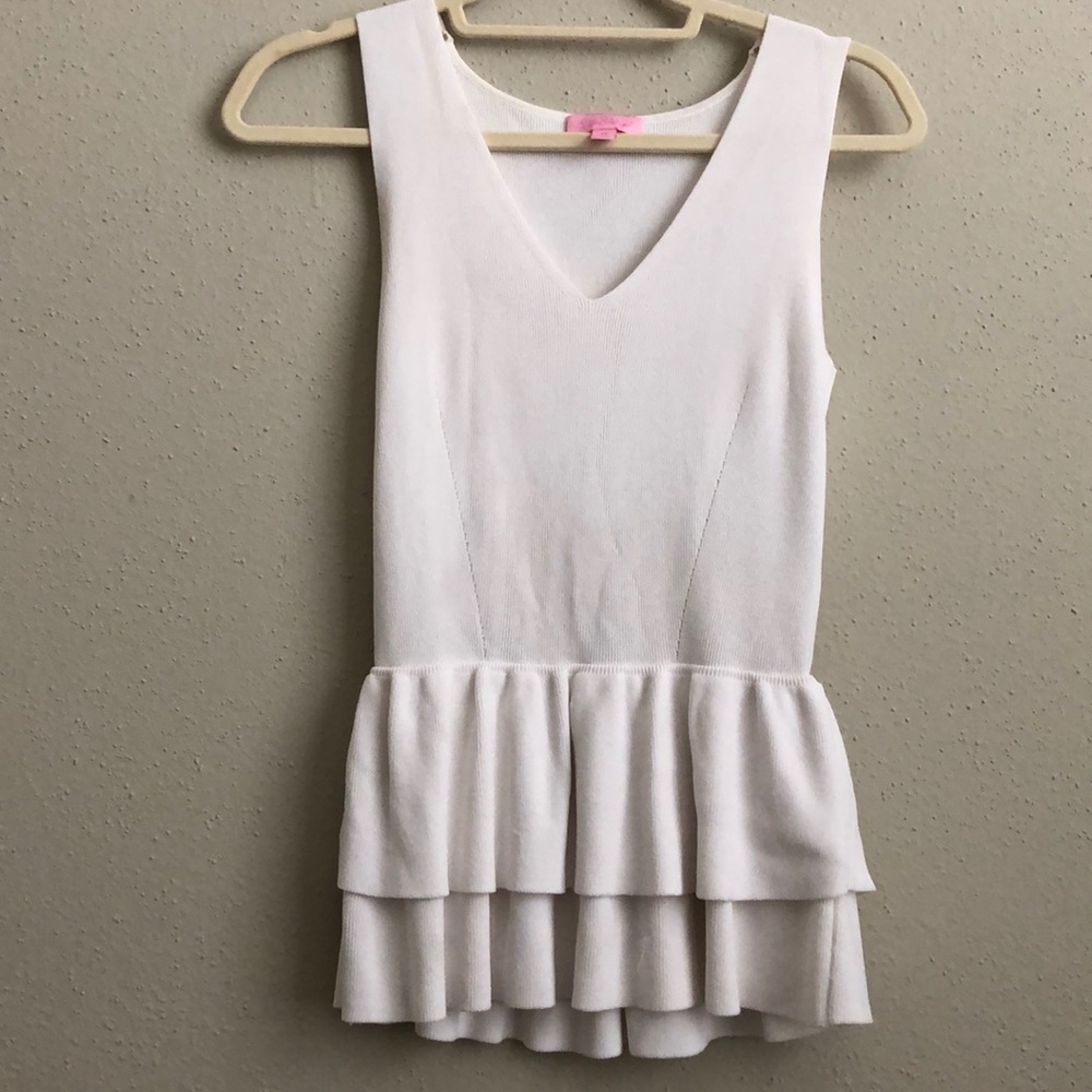 Lilly Pulitzer EUC Peplum Top XS